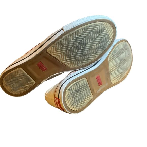 Levi's Canvas Shoes Men Size 12 White Lace Up Sneakers 719717 - Picture 9 of 10